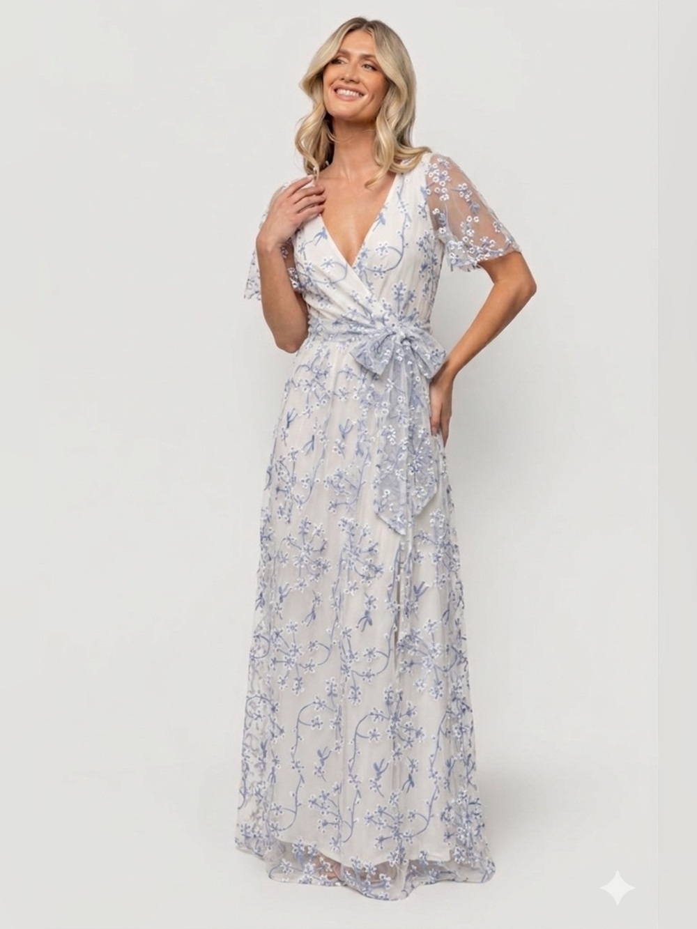Baltic Born Marseille Embossed Maxi Dress M
